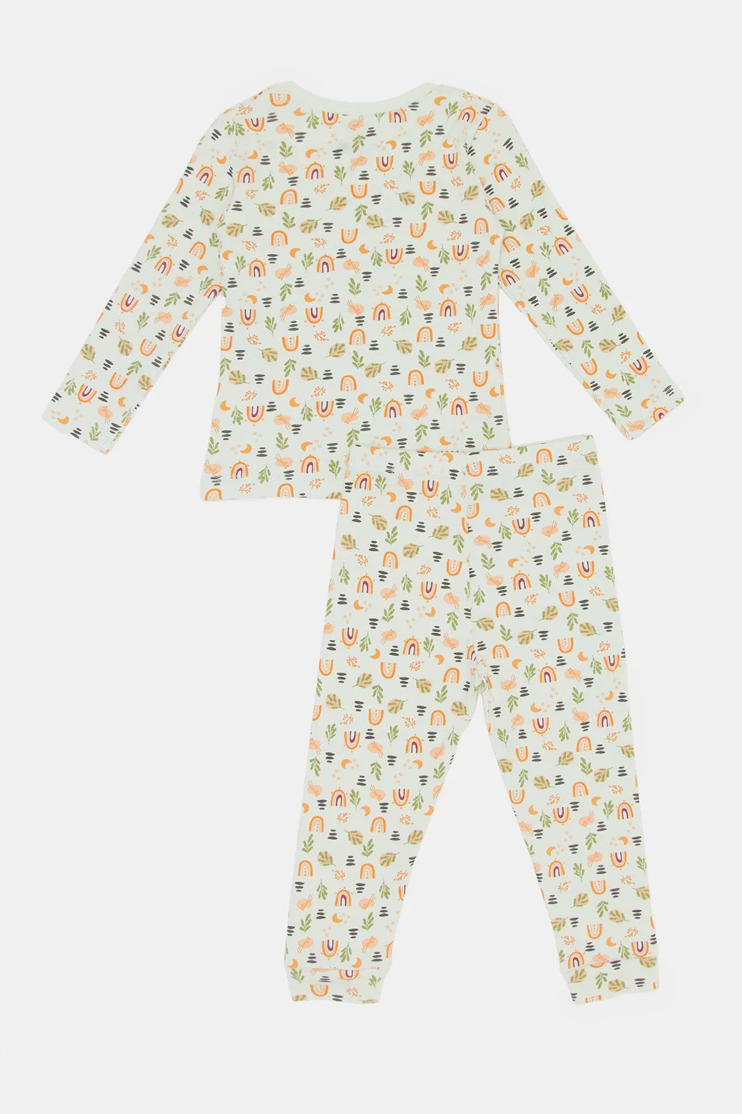 Infant Girls Pink And White Printed Pyjama Set (Pack of 4)