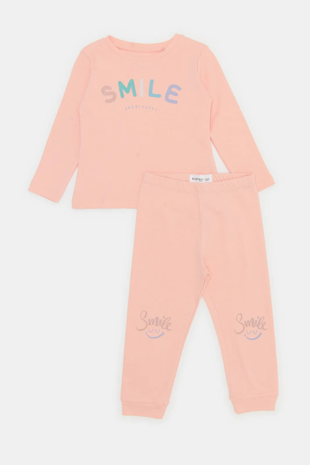 Infant Girls Pink And White Printed Pyjama Set (Pack of 4)