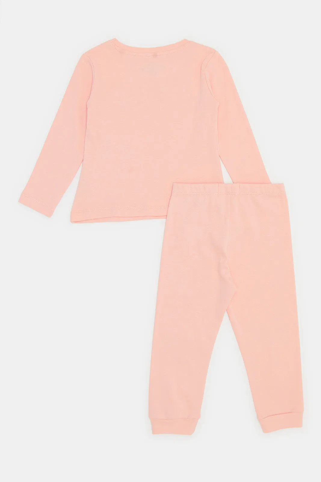 Infant Girls Pink And White Printed Pyjama Set (Pack of 4)