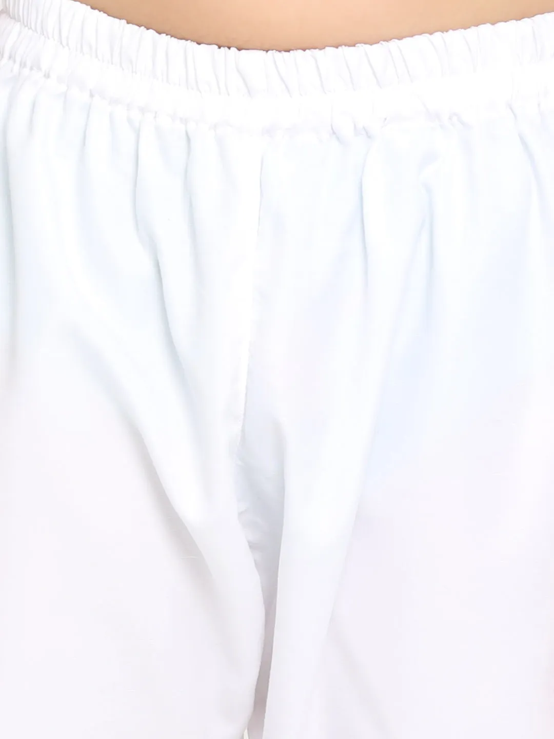 Jashvi Boys Pink And White Kurta Pyjama Set