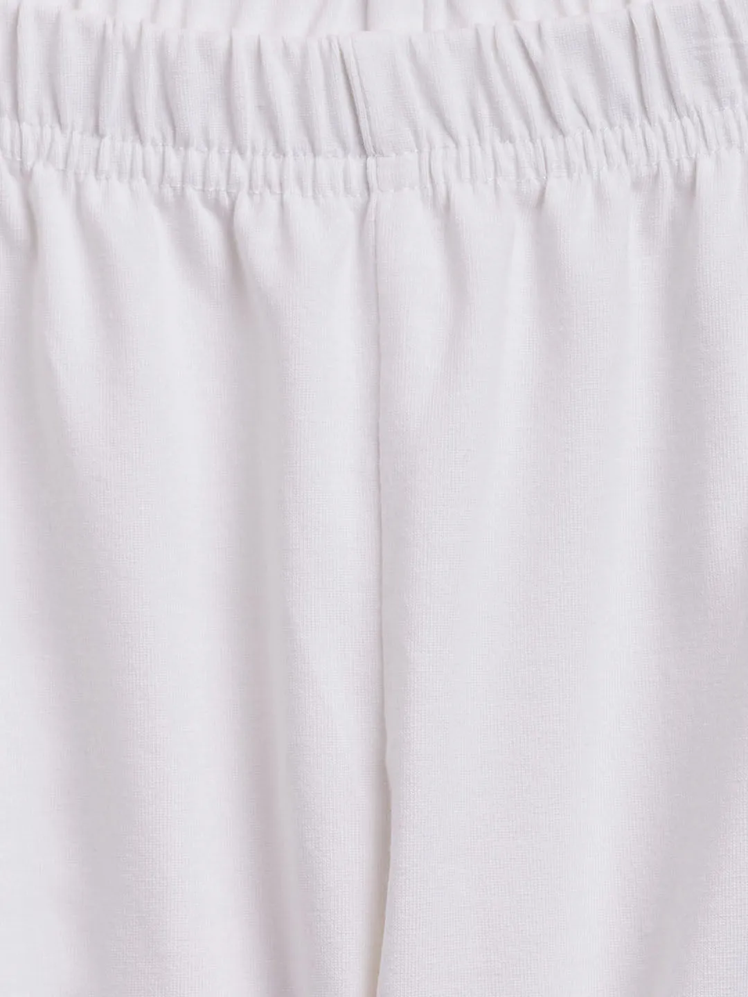 Jashvi SISHU Girl's White Chikankari Kurta Leggings Set