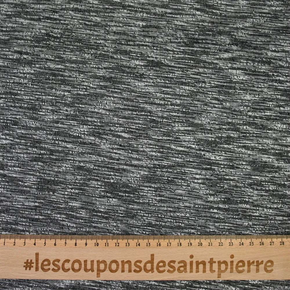 Jersey polyester flammé gris foncé