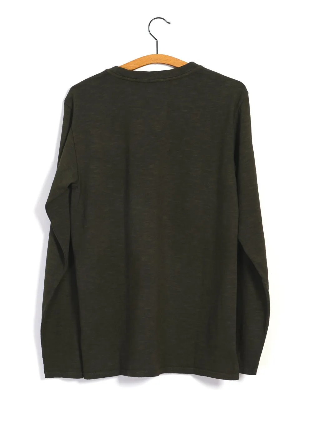 JONES | Long Sleeve Crew Neck Pocket T | Seaweed