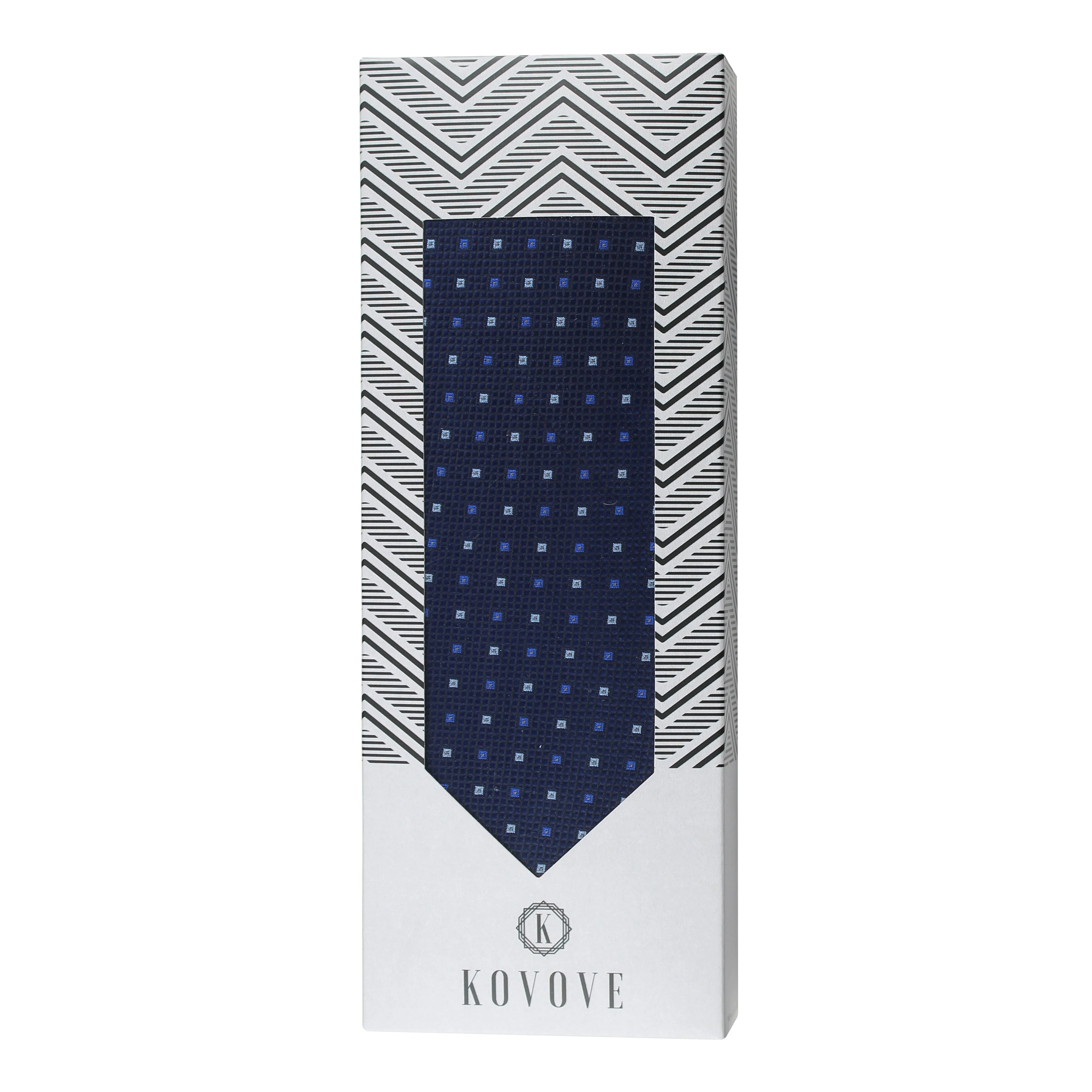Kovove The Blue Treat Checkered Neck Tie For Men