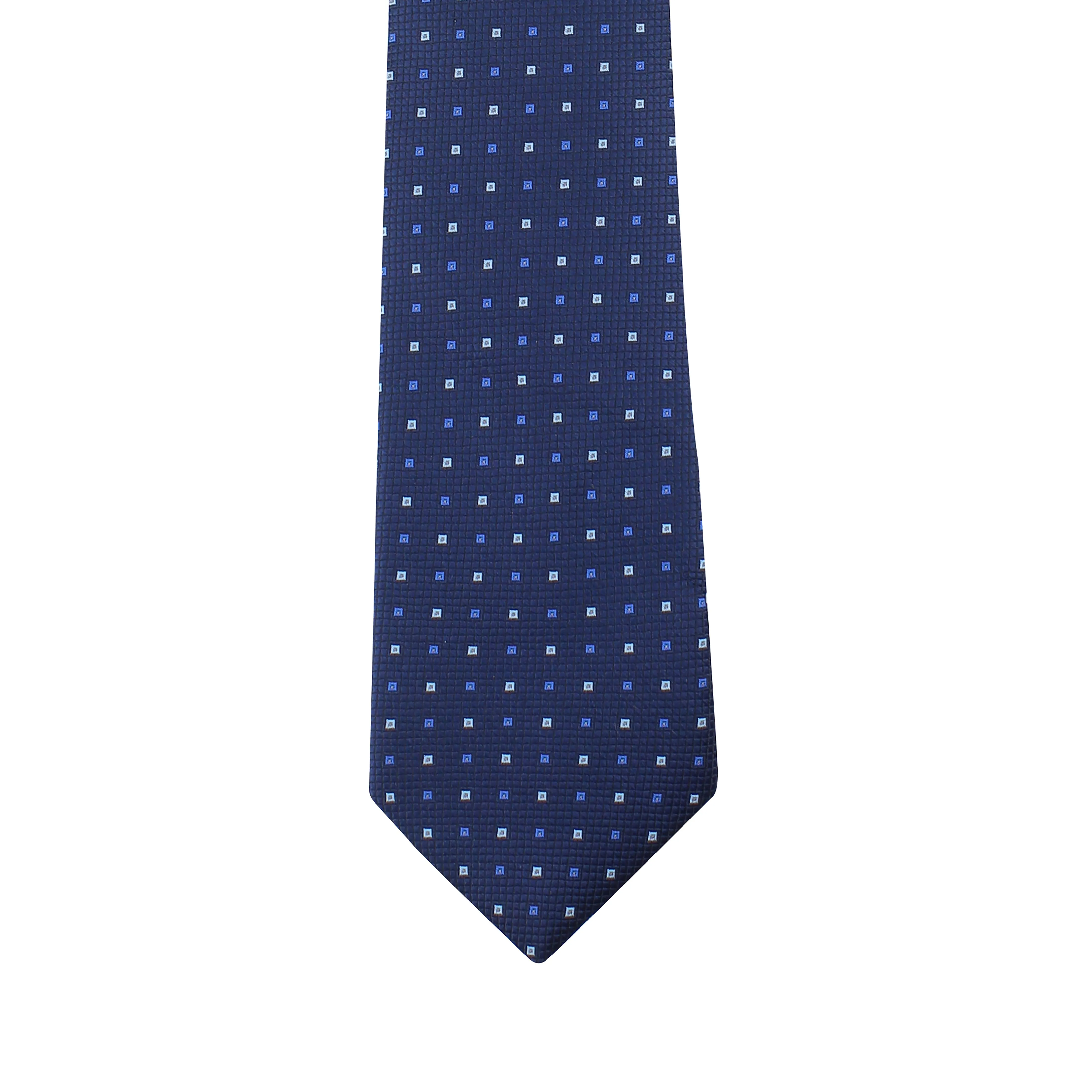 Kovove The Blue Treat Checkered Neck Tie For Men