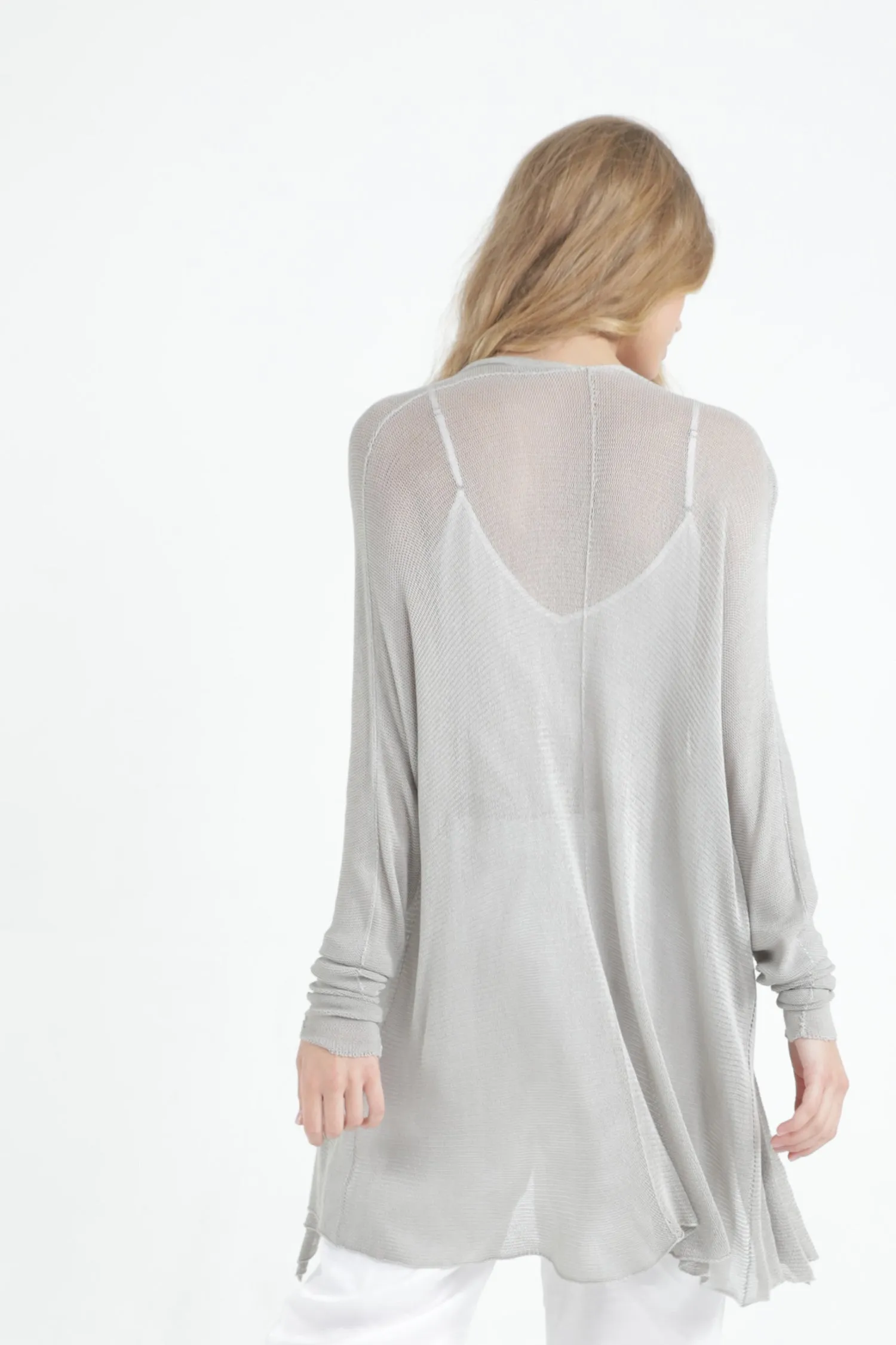 Light Gray Meza Bamboo Cardigan