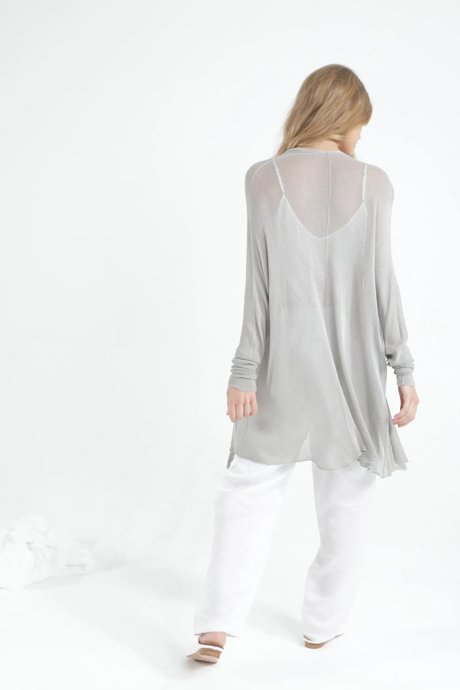 Light Gray Meza Bamboo Cardigan