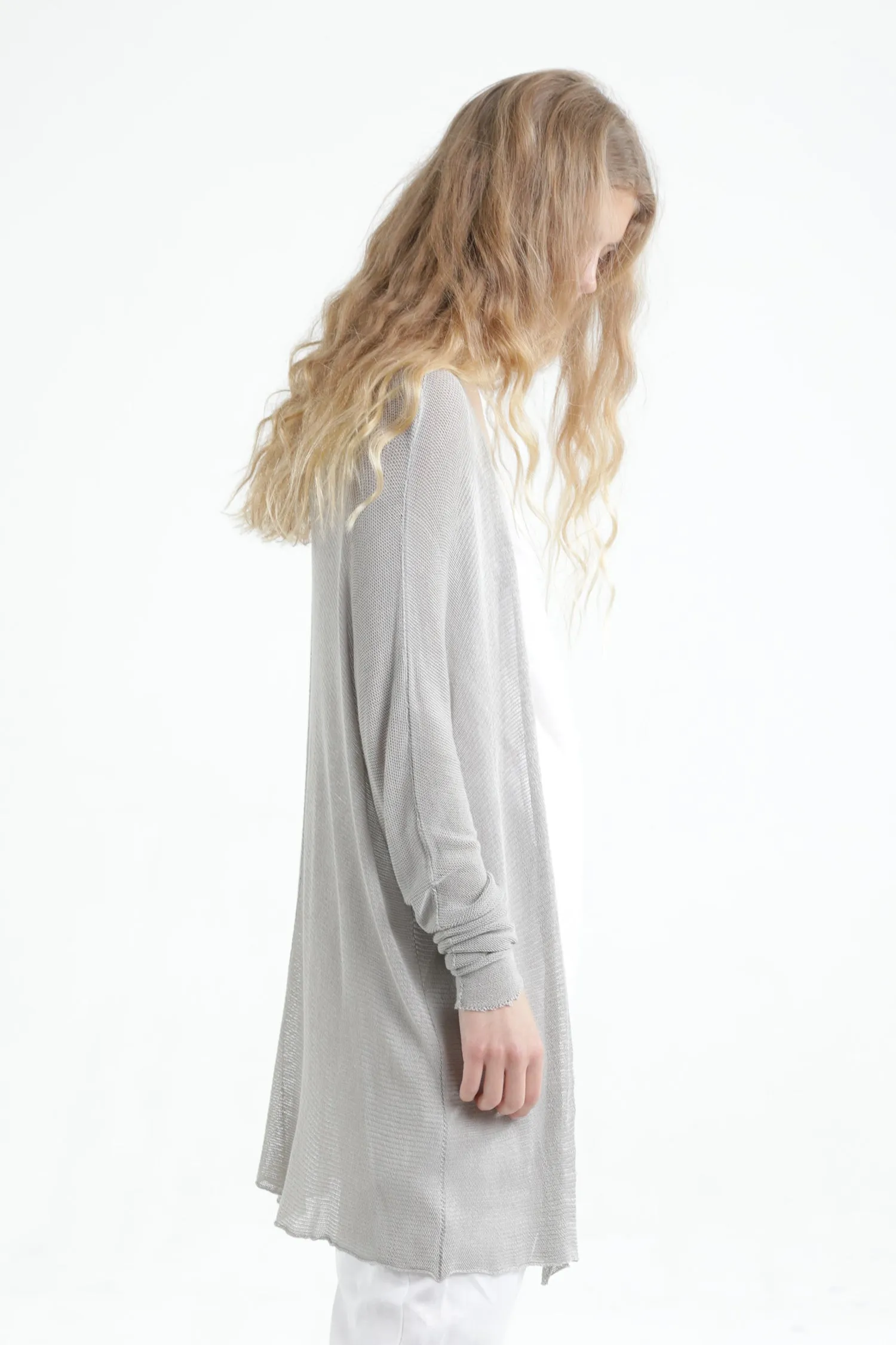 Light Gray Meza Bamboo Cardigan