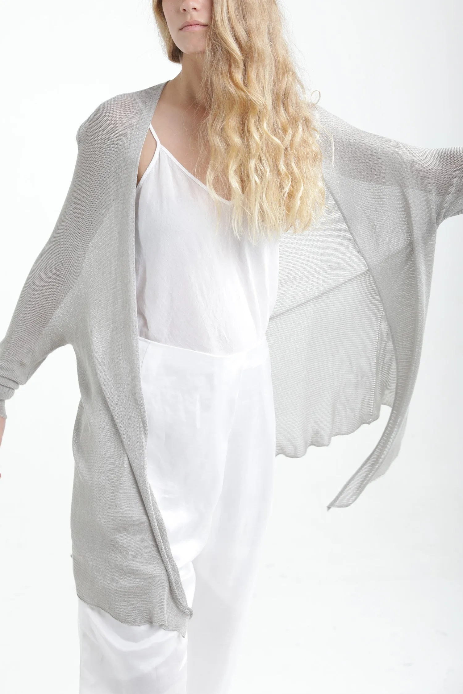Light Gray Meza Bamboo Cardigan
