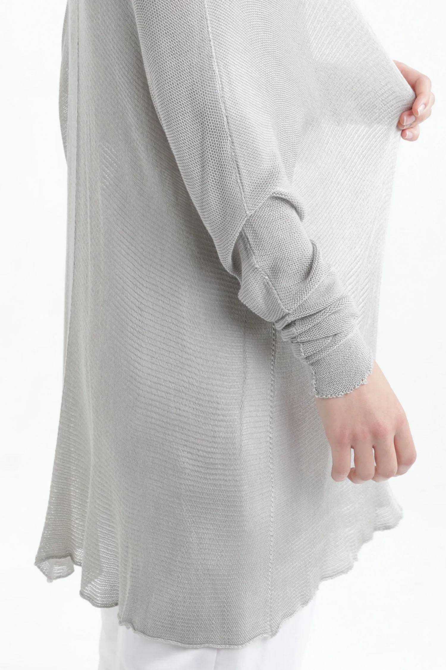 Light Gray Meza Bamboo Cardigan