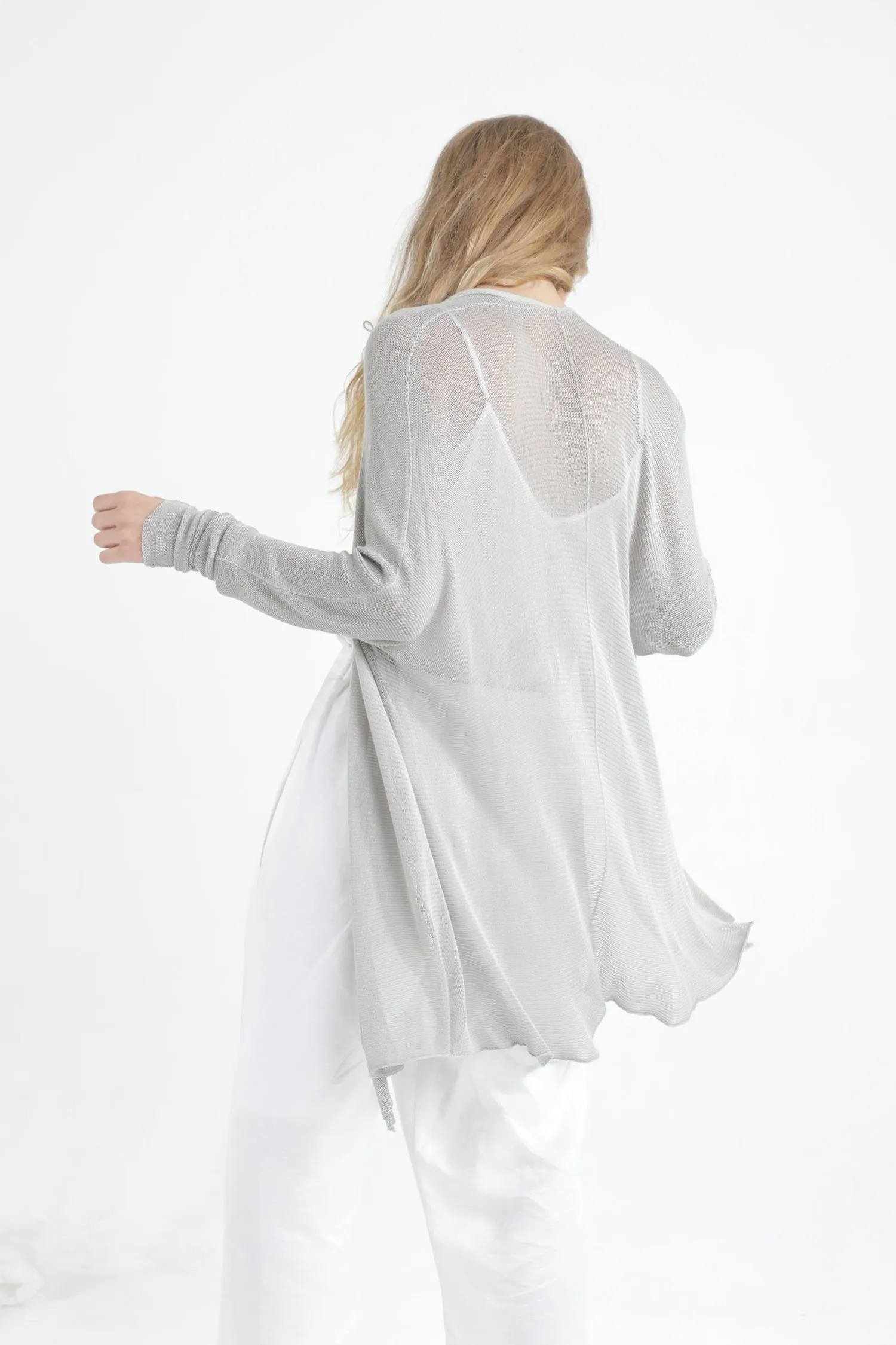 Light Gray Meza Bamboo Cardigan