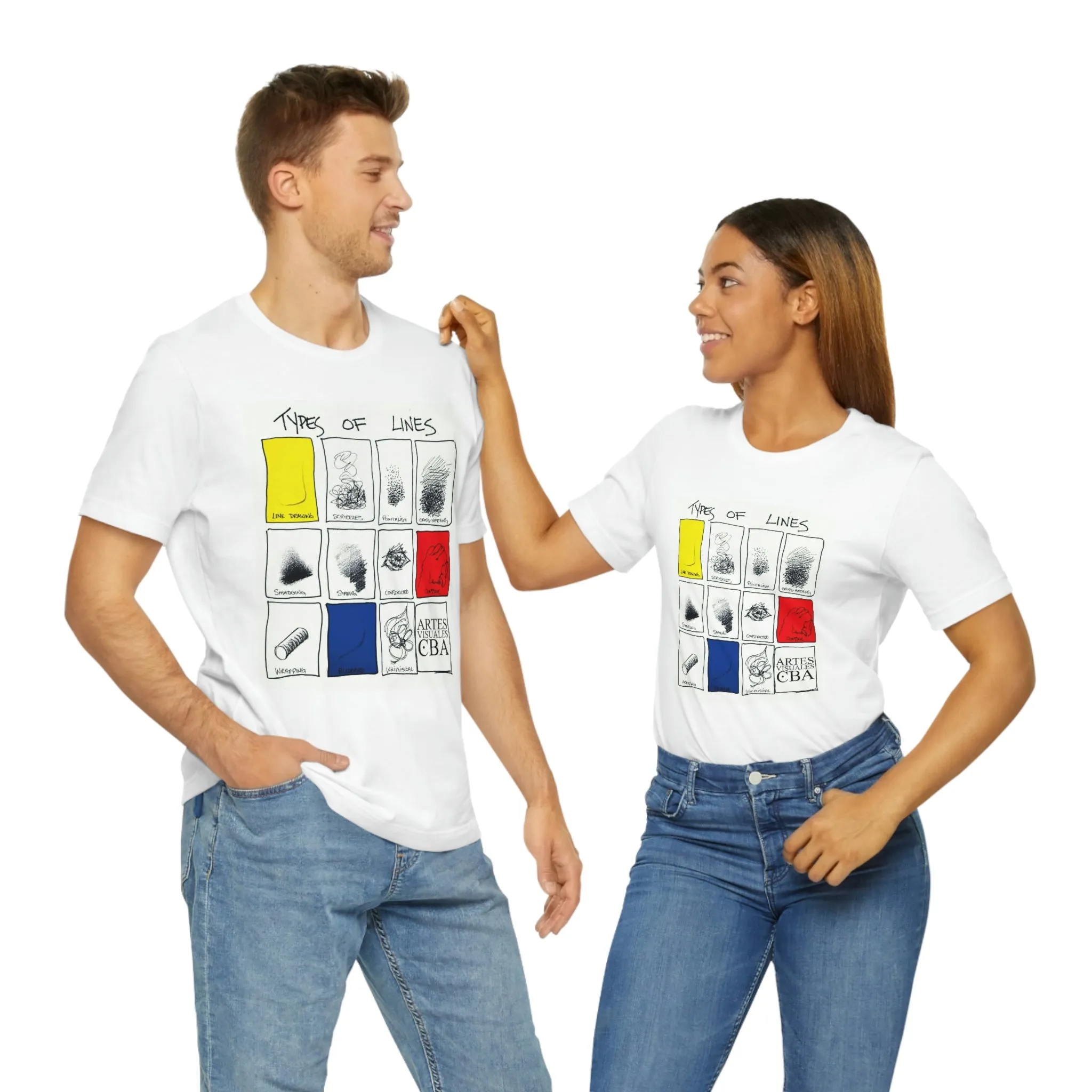 Lines Unisex Jersey Short Sleeve Tee by Insignia