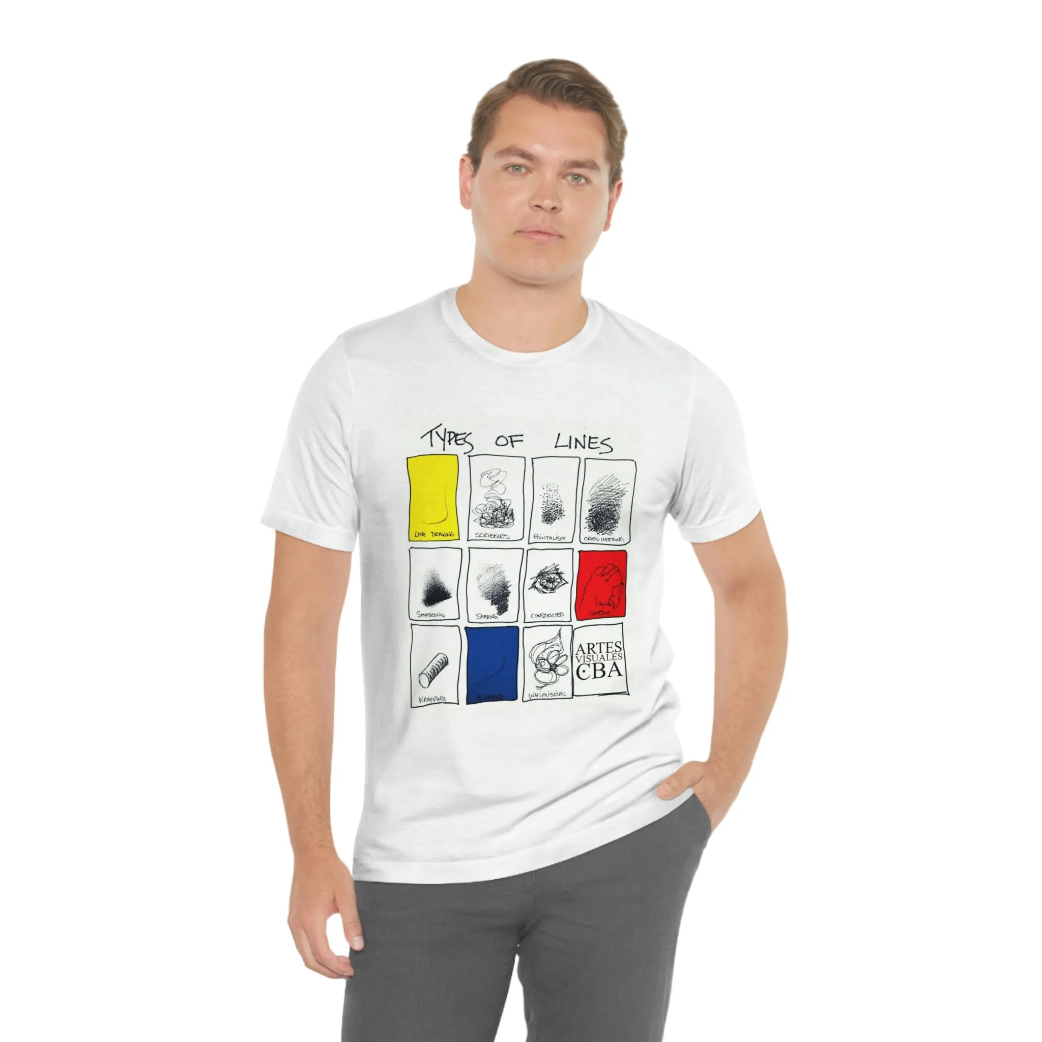 Lines Unisex Jersey Short Sleeve Tee by Insignia