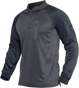 MAGNIVIT Men's Tactical Short and Long Sleeve Polo Shirts Outdoor Performance Military Cargo T-Shirts