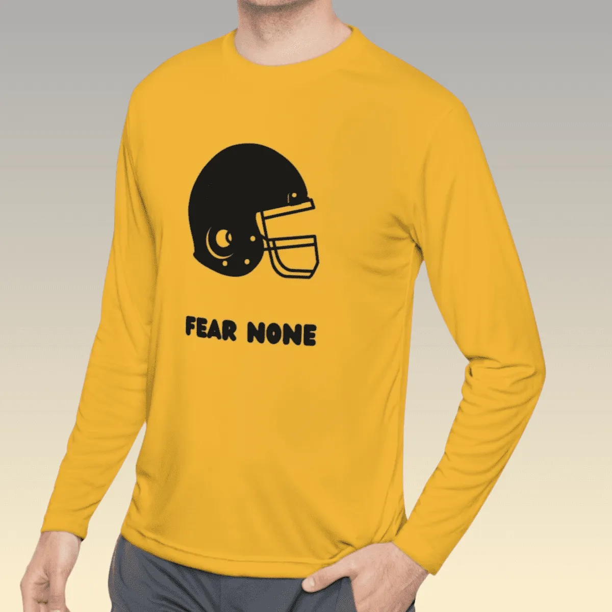 Men's American Football Long Sleeve Moisture Wicking Tee