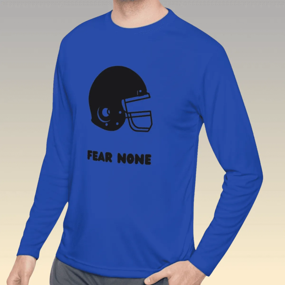 Men's American Football Long Sleeve Moisture Wicking Tee