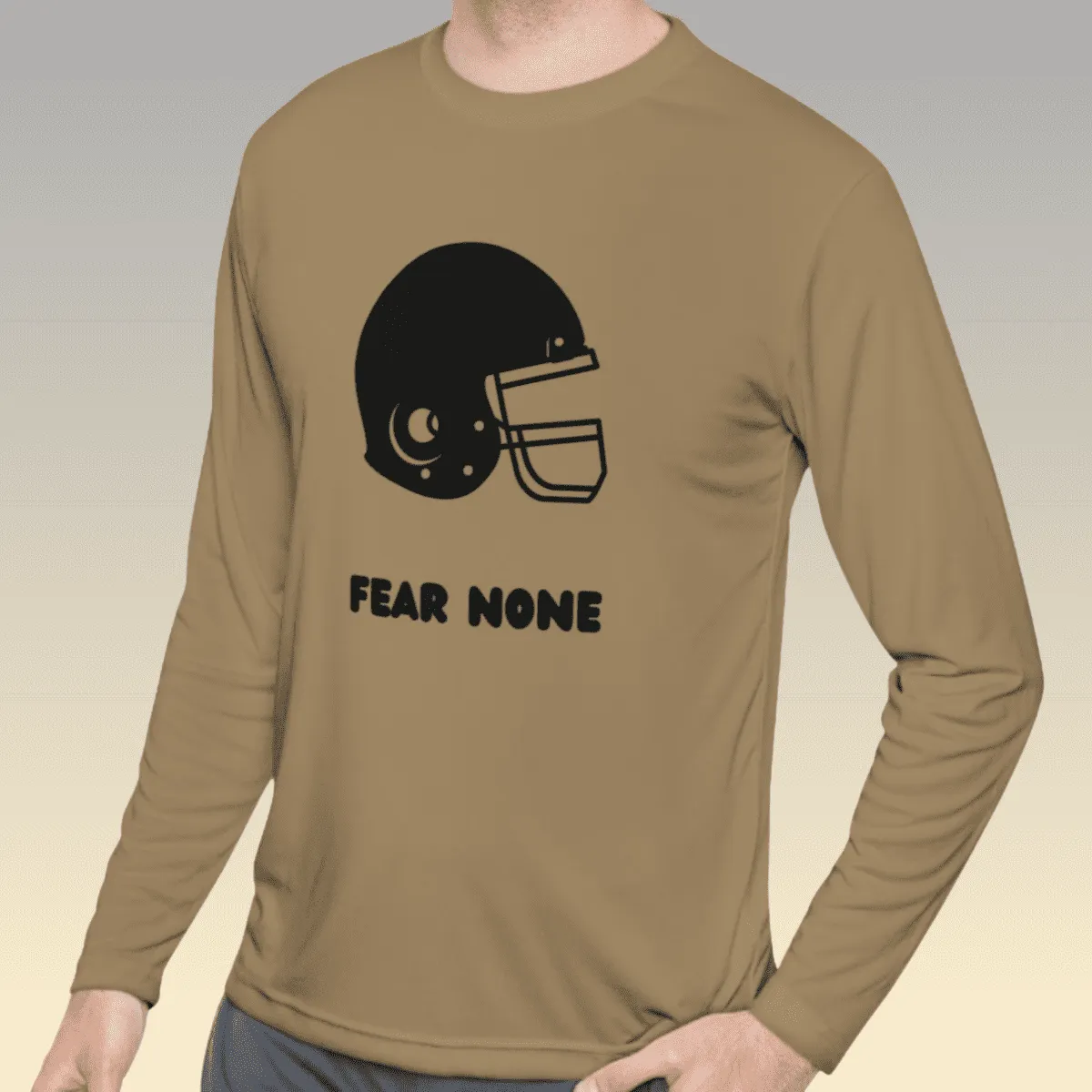Men's American Football Long Sleeve Moisture Wicking Tee