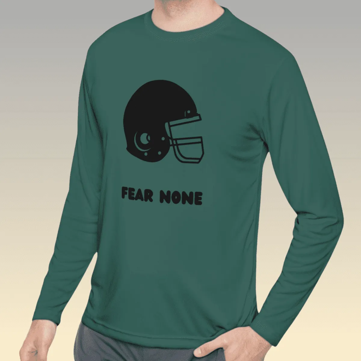 Men's American Football Long Sleeve Moisture Wicking Tee