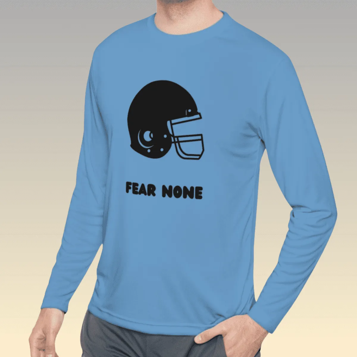 Men's American Football Long Sleeve Moisture Wicking Tee