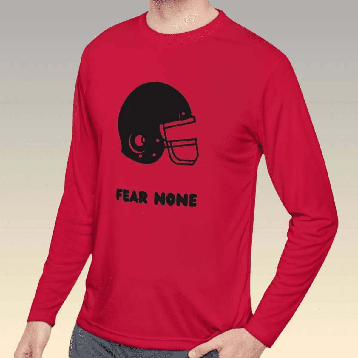 Men's American Football Long Sleeve Moisture Wicking Tee