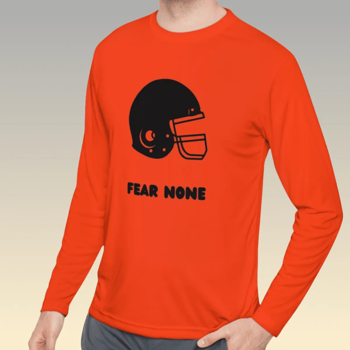 Men's American Football Long Sleeve Moisture Wicking Tee