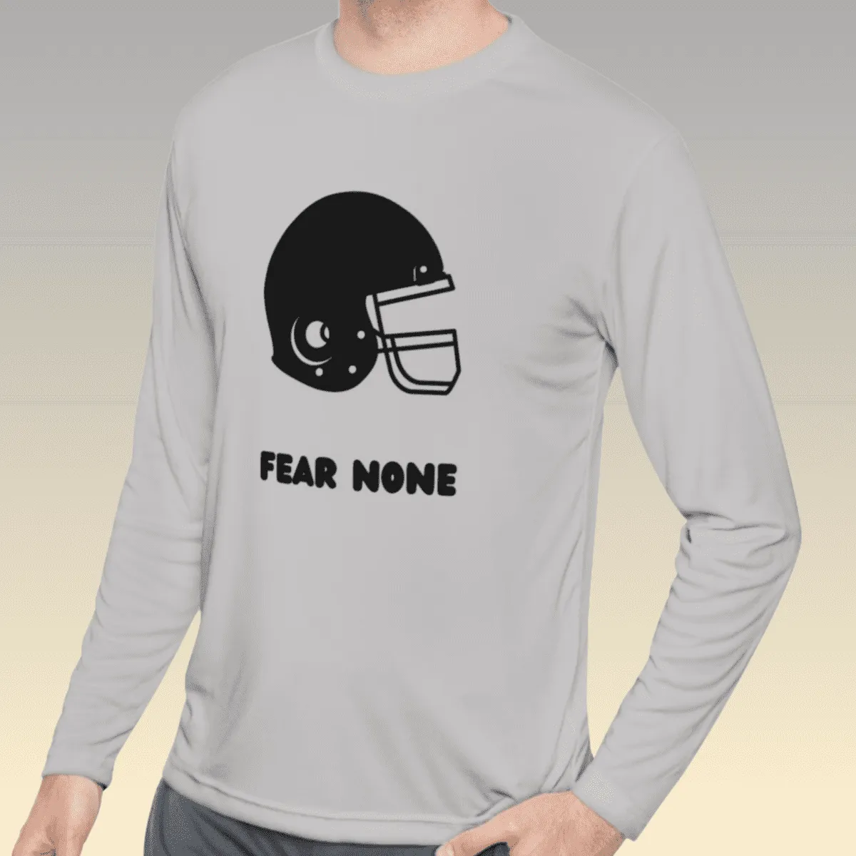 Men's American Football Long Sleeve Moisture Wicking Tee
