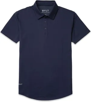 Men's Drop-Cut Polo  Collared Casual Shirt for Men  Soft Polyester, Cotton, and Spandex Blend  Wrinkle Resistant