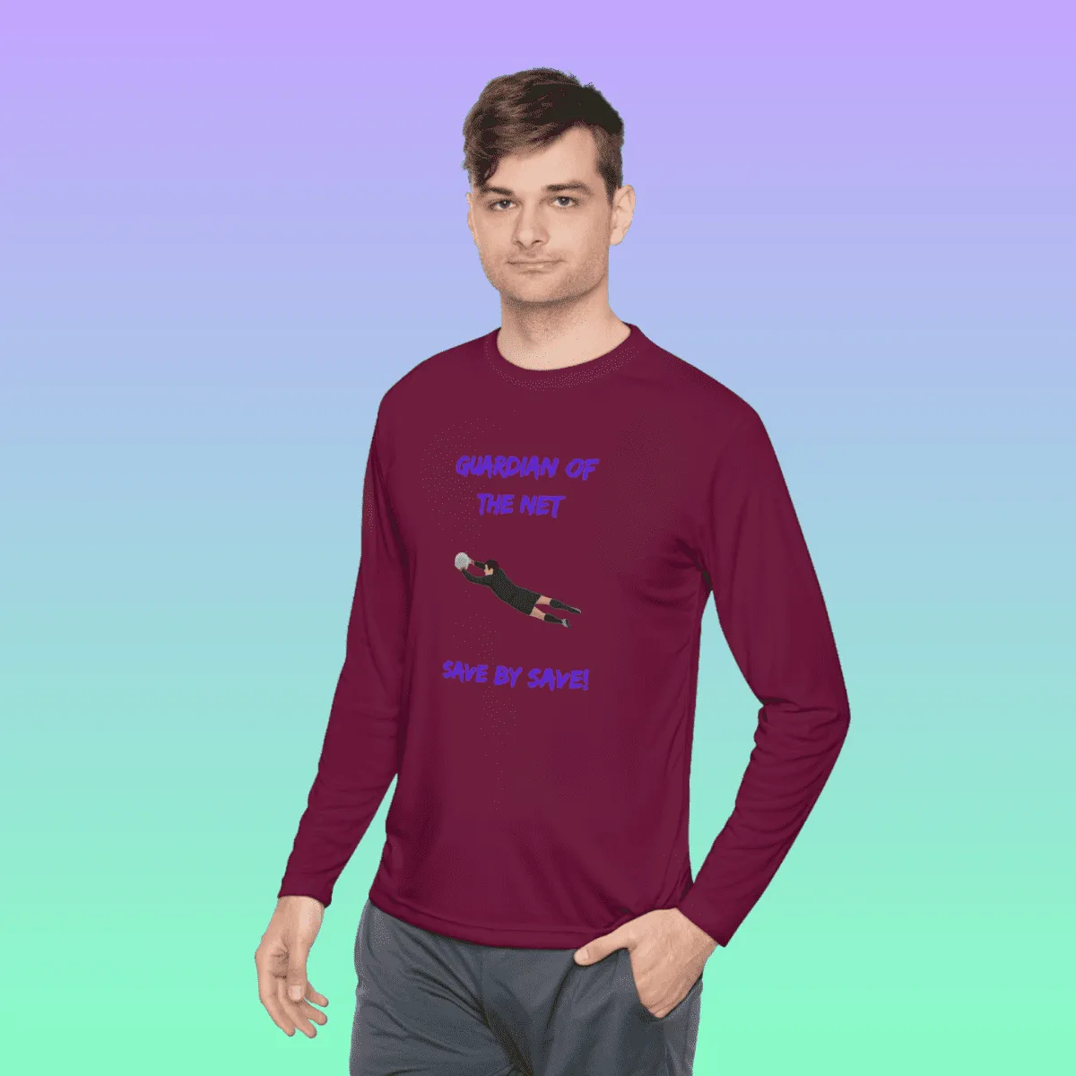 Men's Goalkeeper Theme Long Sleeve Moisture-Wicking Tee