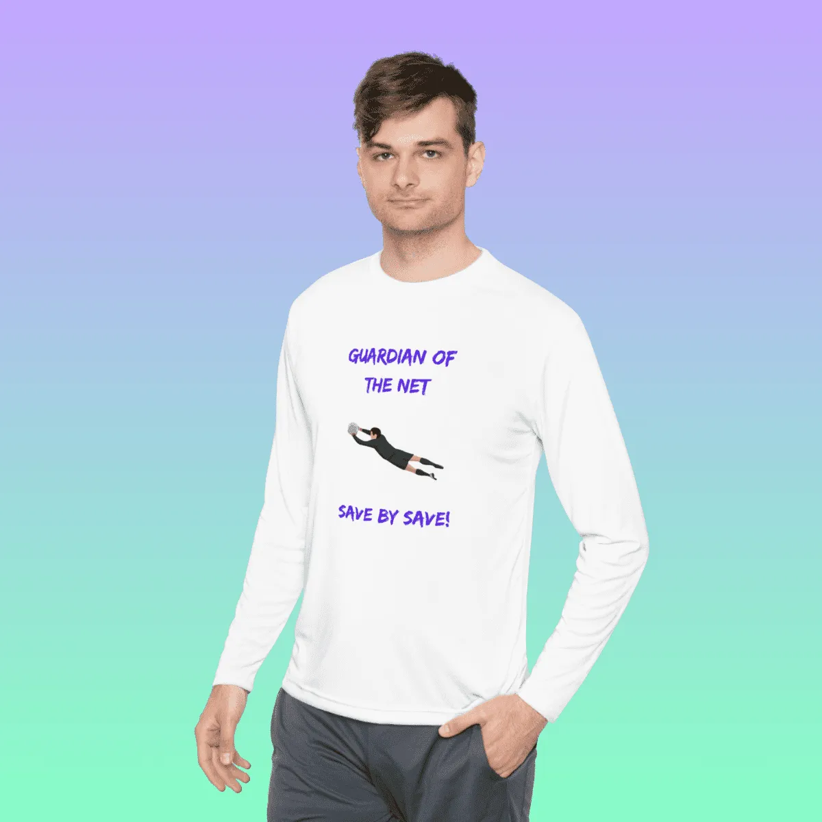 Men's Goalkeeper Theme Long Sleeve Moisture-Wicking Tee