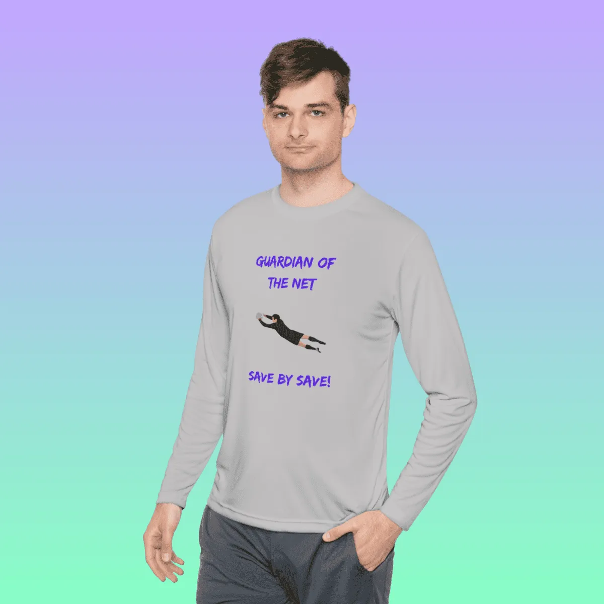 Men's Goalkeeper Theme Long Sleeve Moisture-Wicking Tee