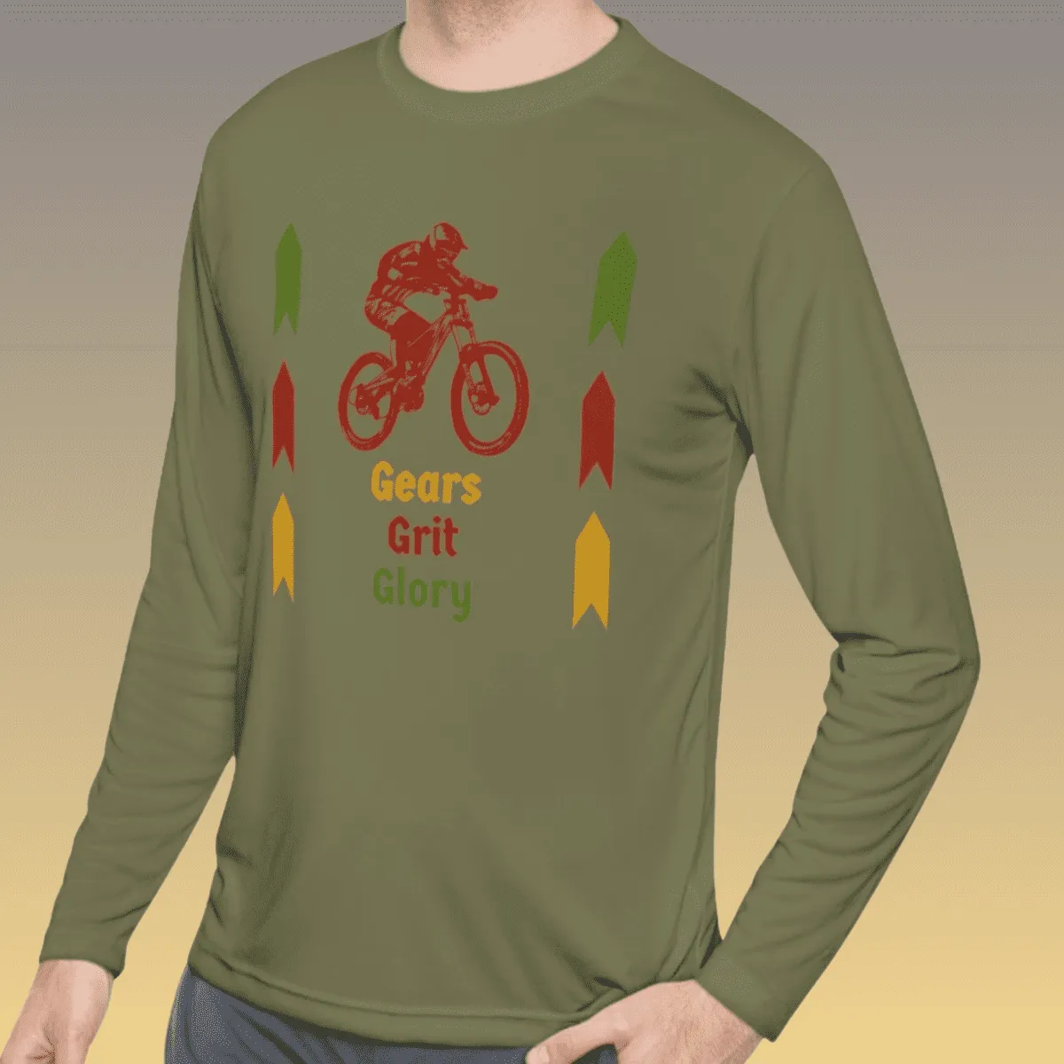 Men's Mountain Biking Long Sleeve Moisture-Wicking Tee
