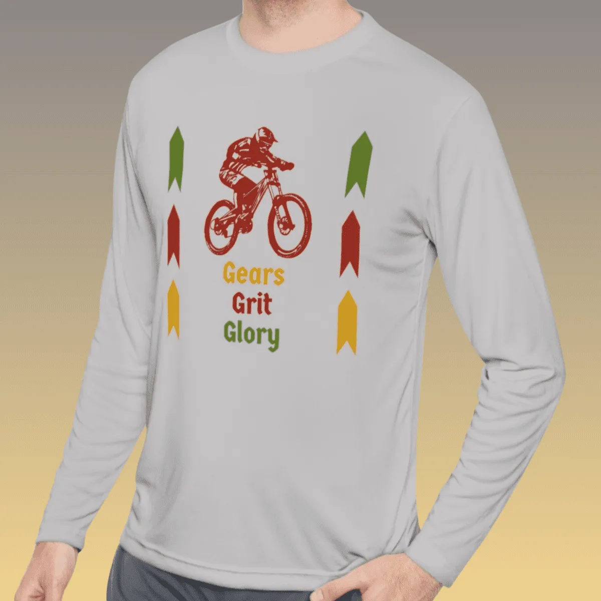 Men's Mountain Biking Long Sleeve Moisture-Wicking Tee