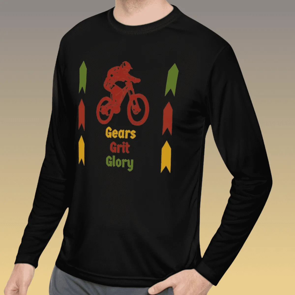 Men's Mountain Biking Long Sleeve Moisture-Wicking Tee