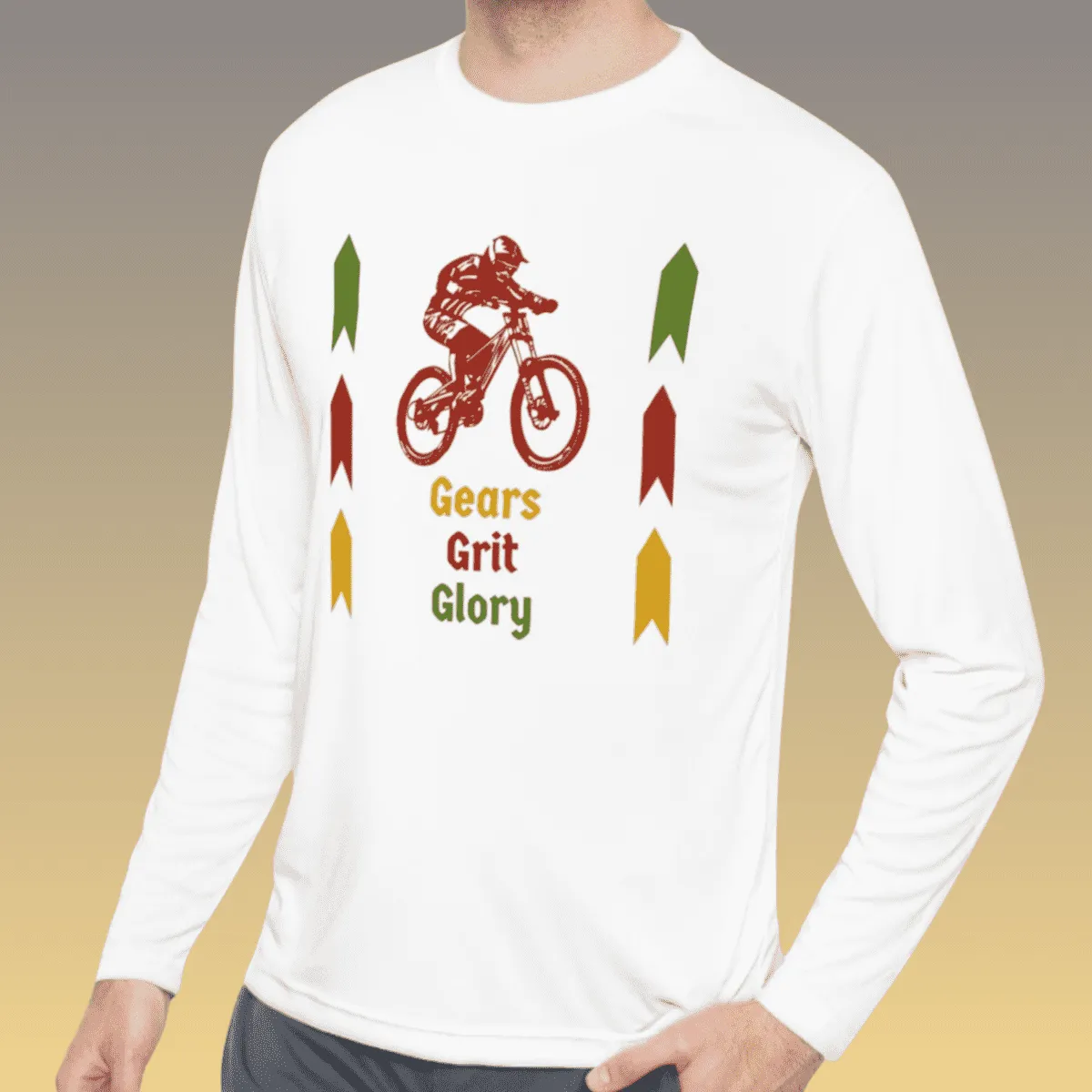 Men's Mountain Biking Long Sleeve Moisture-Wicking Tee