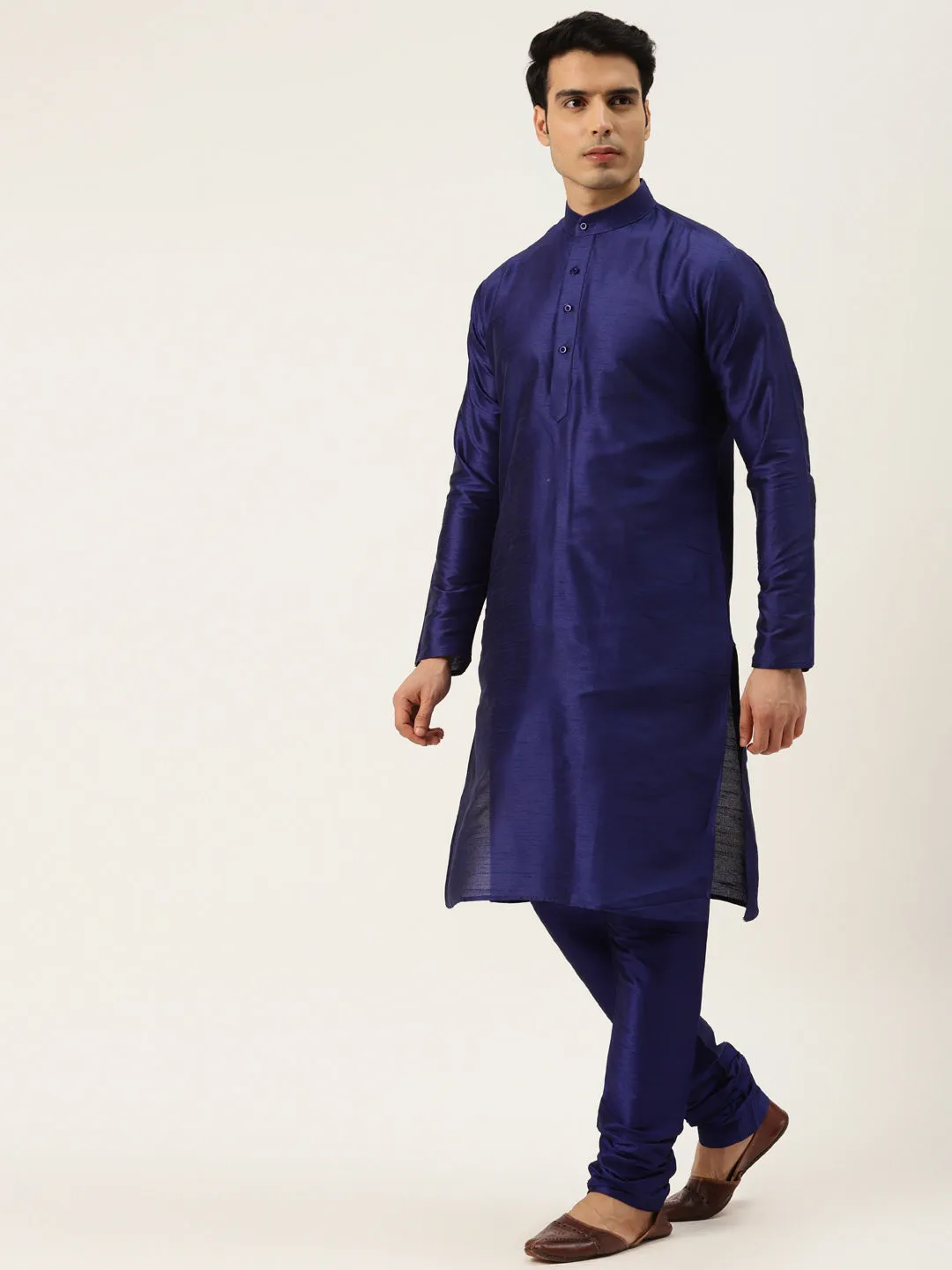 Men's Silk Blend Maroon Kurta Pyjama & Yellow Nehrujacket Combo - Sojanya