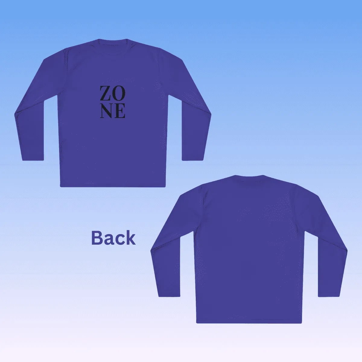 Men's Zone Black Long Sleeve Moisture-Wicking Tee