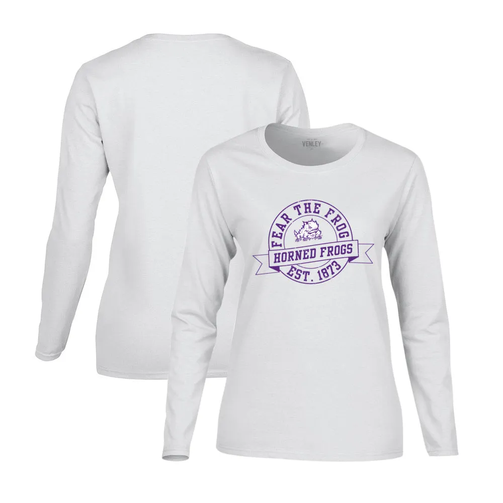 Official NCAA TCU Horned Frogs Womens Heavy Cotton Long-Sleeve