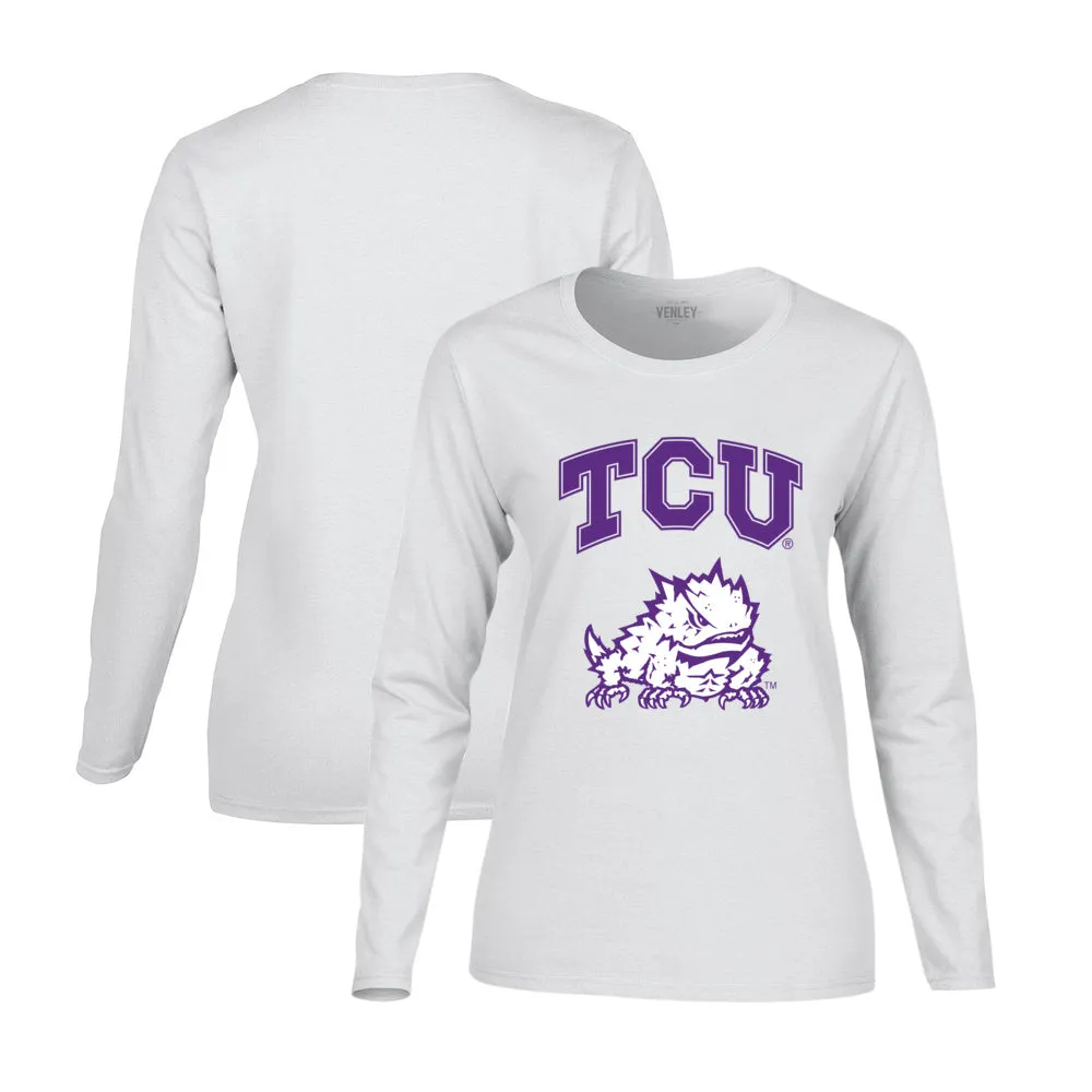 Official NCAA TCU Horned Frogs Womens Heavy Cotton Long-Sleeve