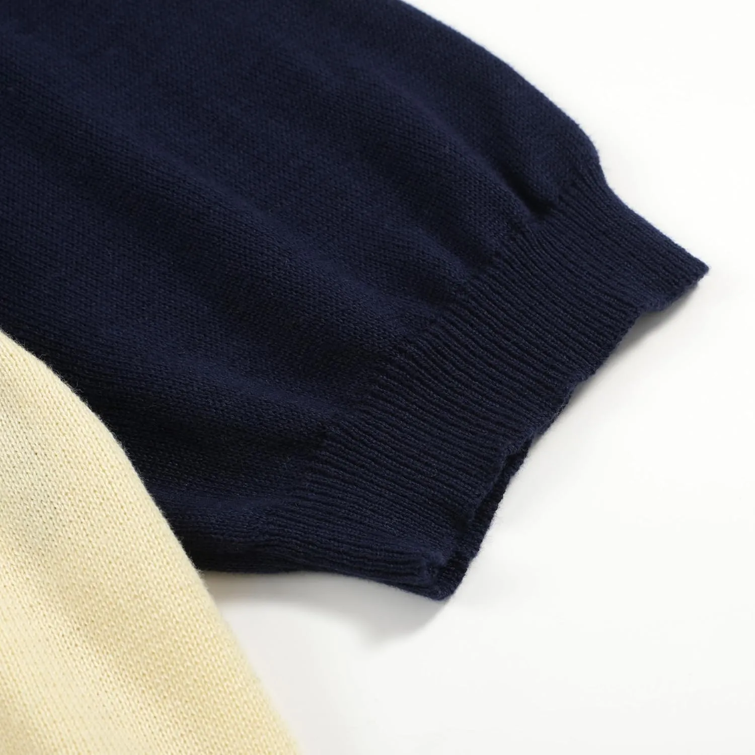 OXKNIT Knit Polo Shirts for Men, Dark Blue Star Vintage Polo Shirt Casual Short Sleeve Begie Golf T Shirts
