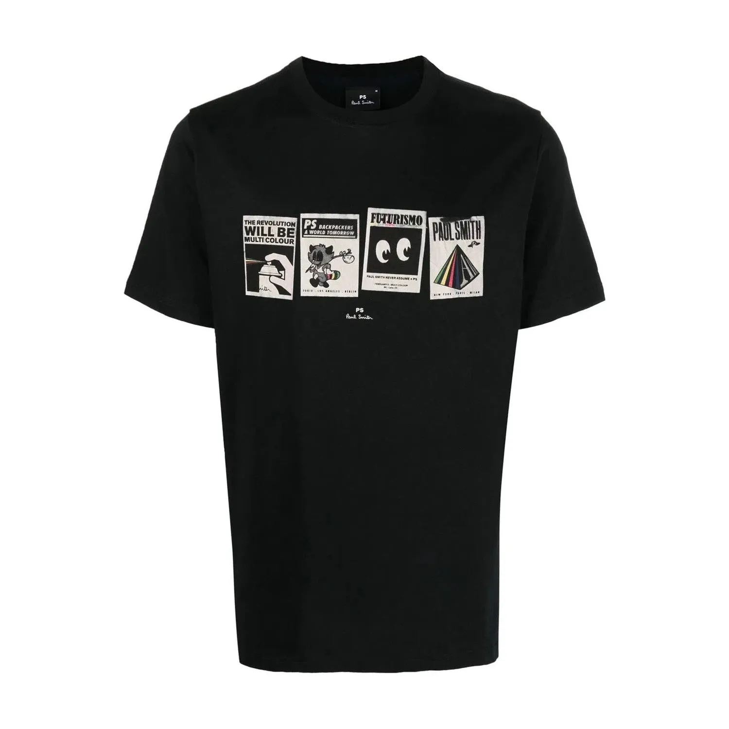 PAUL SMITH Tshirt SS Reg Fit Futurismo - Black