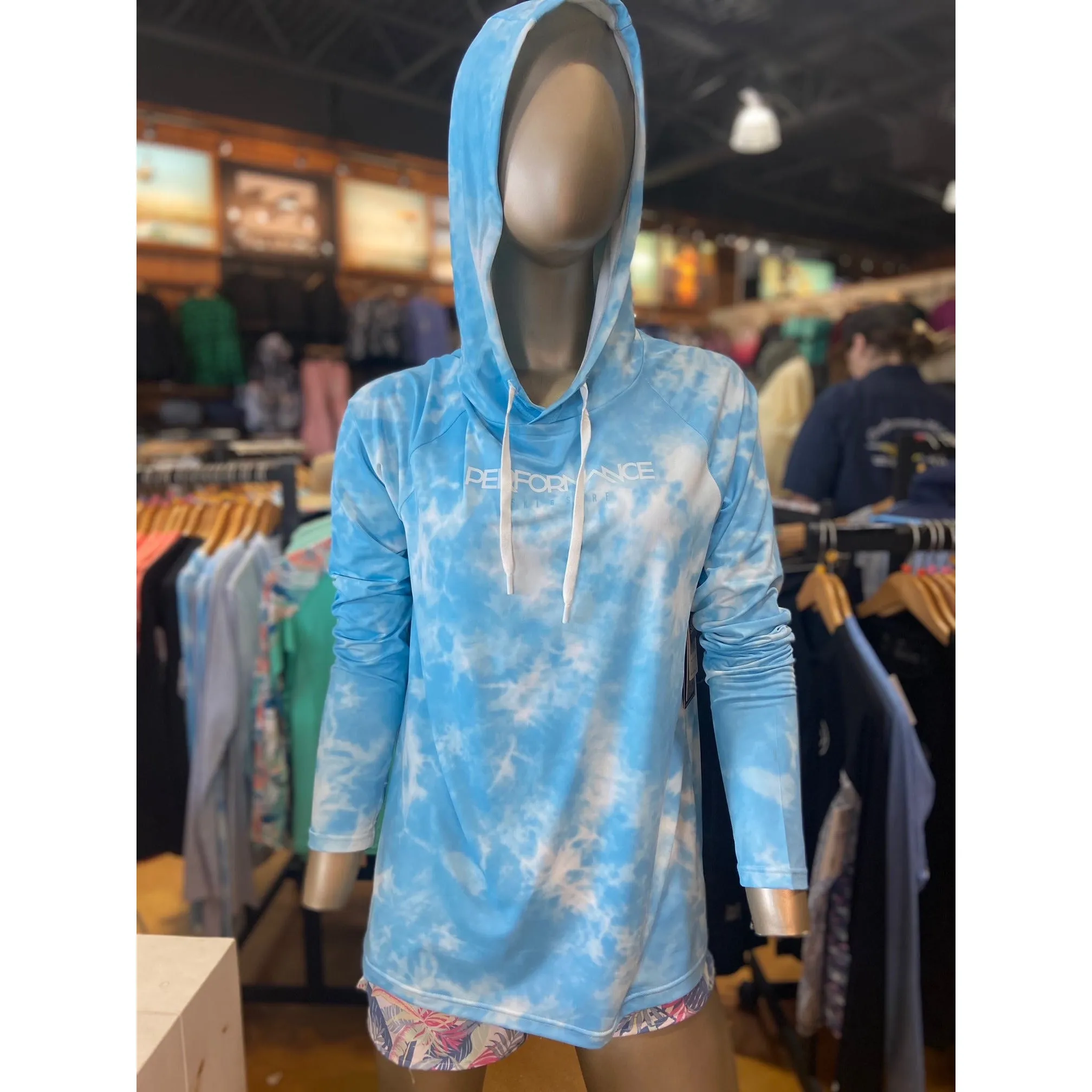 Performance Sync Long Sleeve Hoodie Rash Blue Cloud