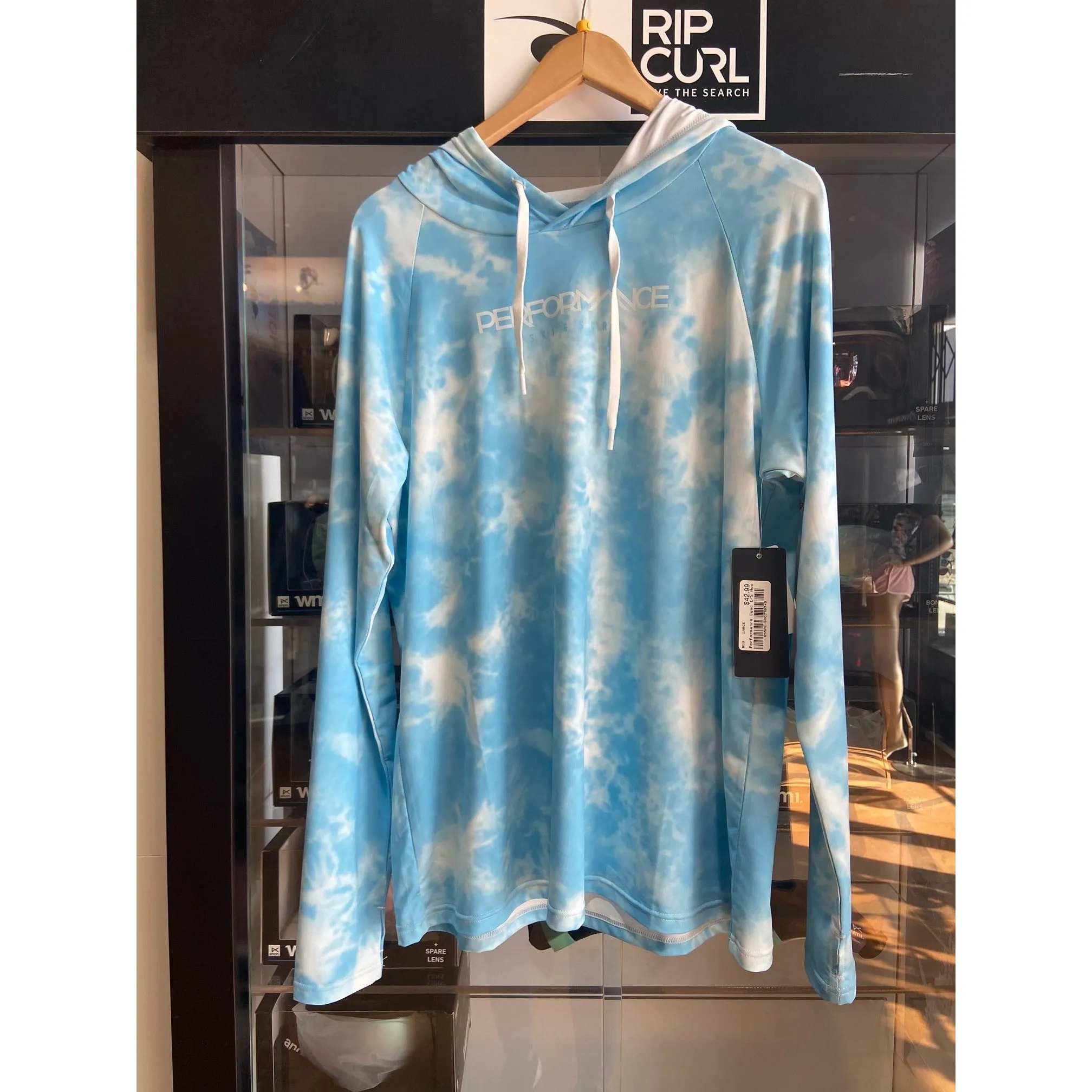 Performance Sync Long Sleeve Hoodie Rash Blue Cloud