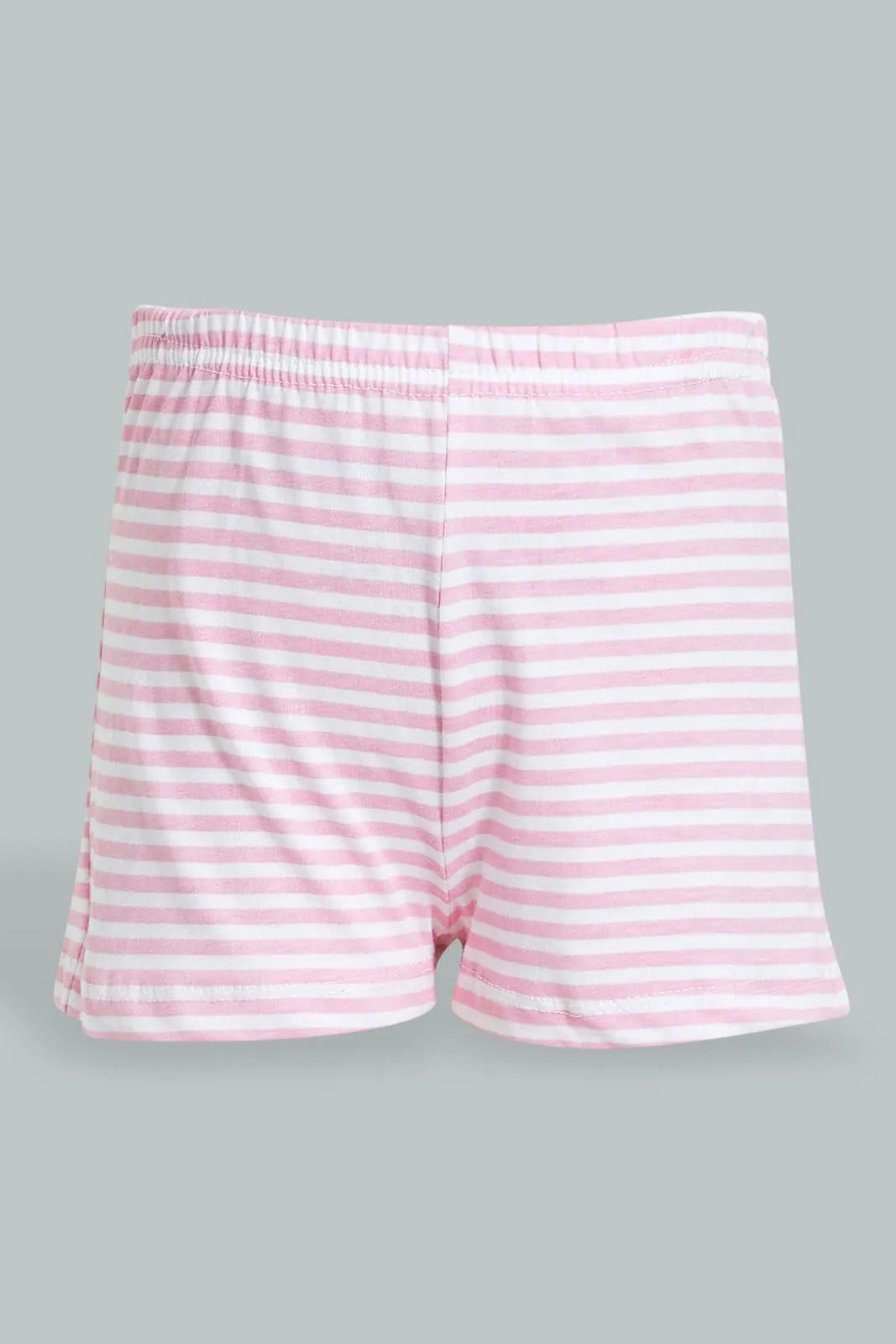 Pink And Grey Printed Pyjama Set For Baby Girls (Pack of 2)