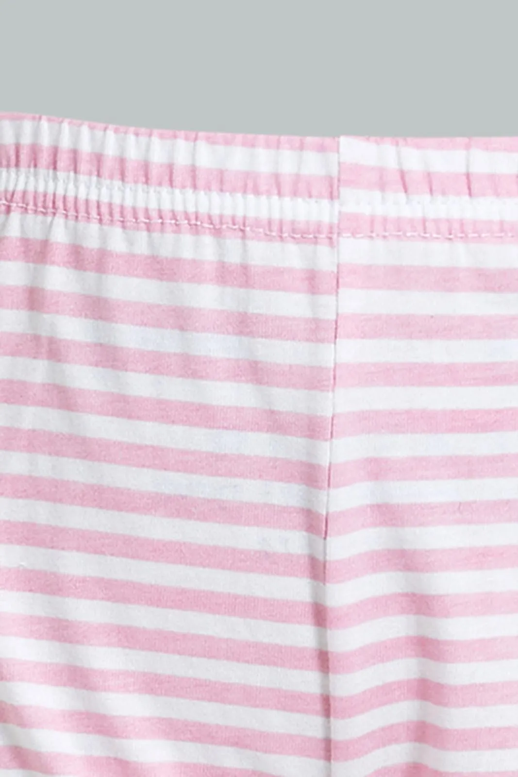 Pink And Grey Printed Pyjama Set For Baby Girls (Pack of 2)