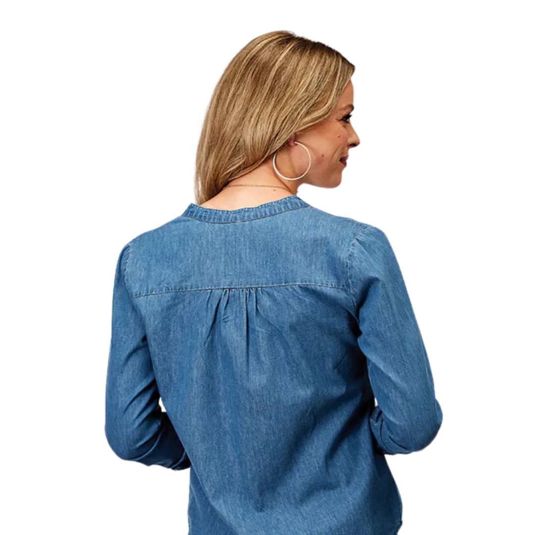 Roper Women's Denim Blue Blouse