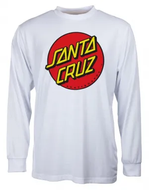 Santa Cruz Classic Dot Long Sleeve T-Shirt White