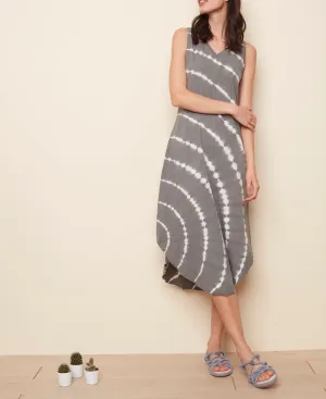 Sleeveless Tie Dye Slub Dress