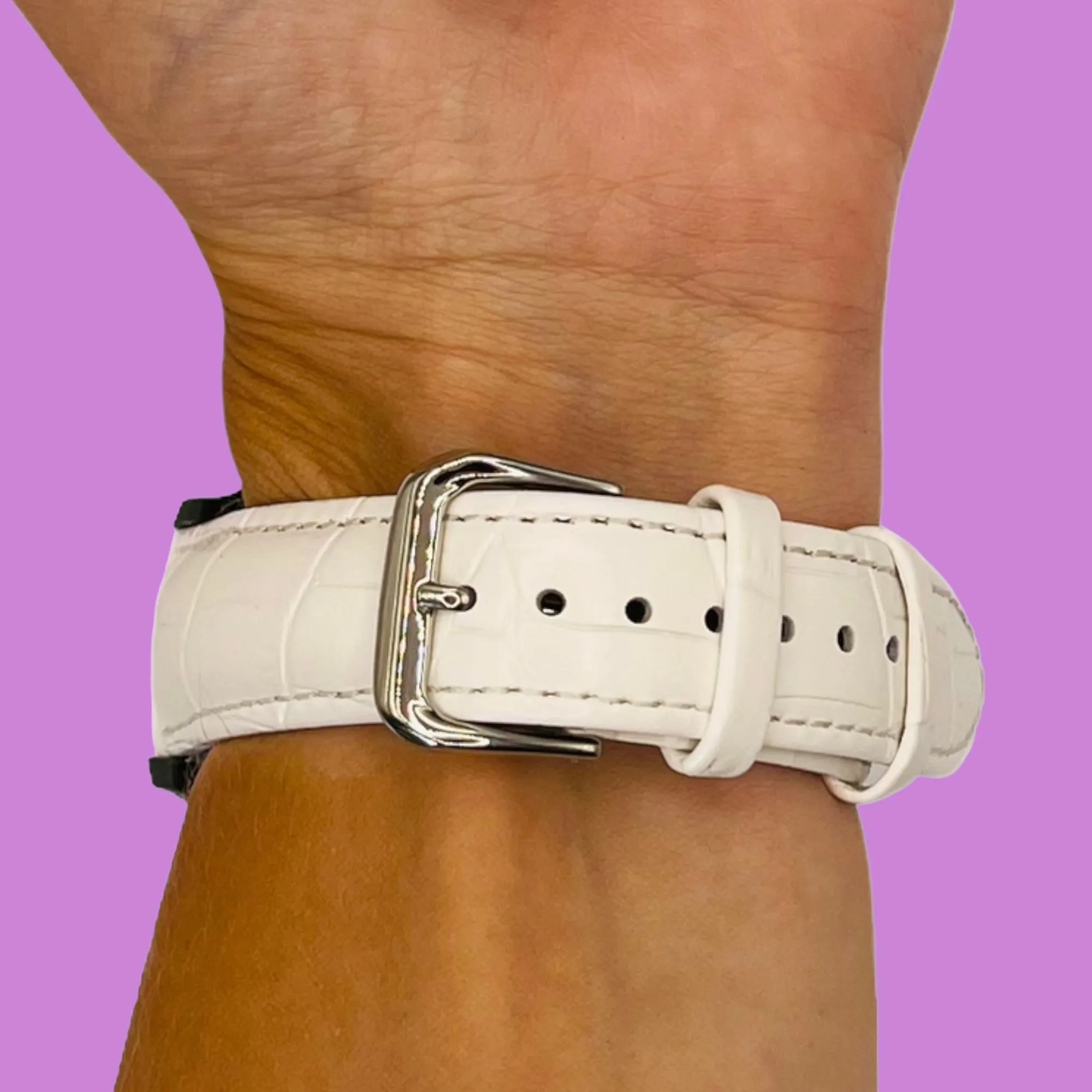 Snakeskin Leather Watch Straps Compatible with the Huawei Watch 2 Classic