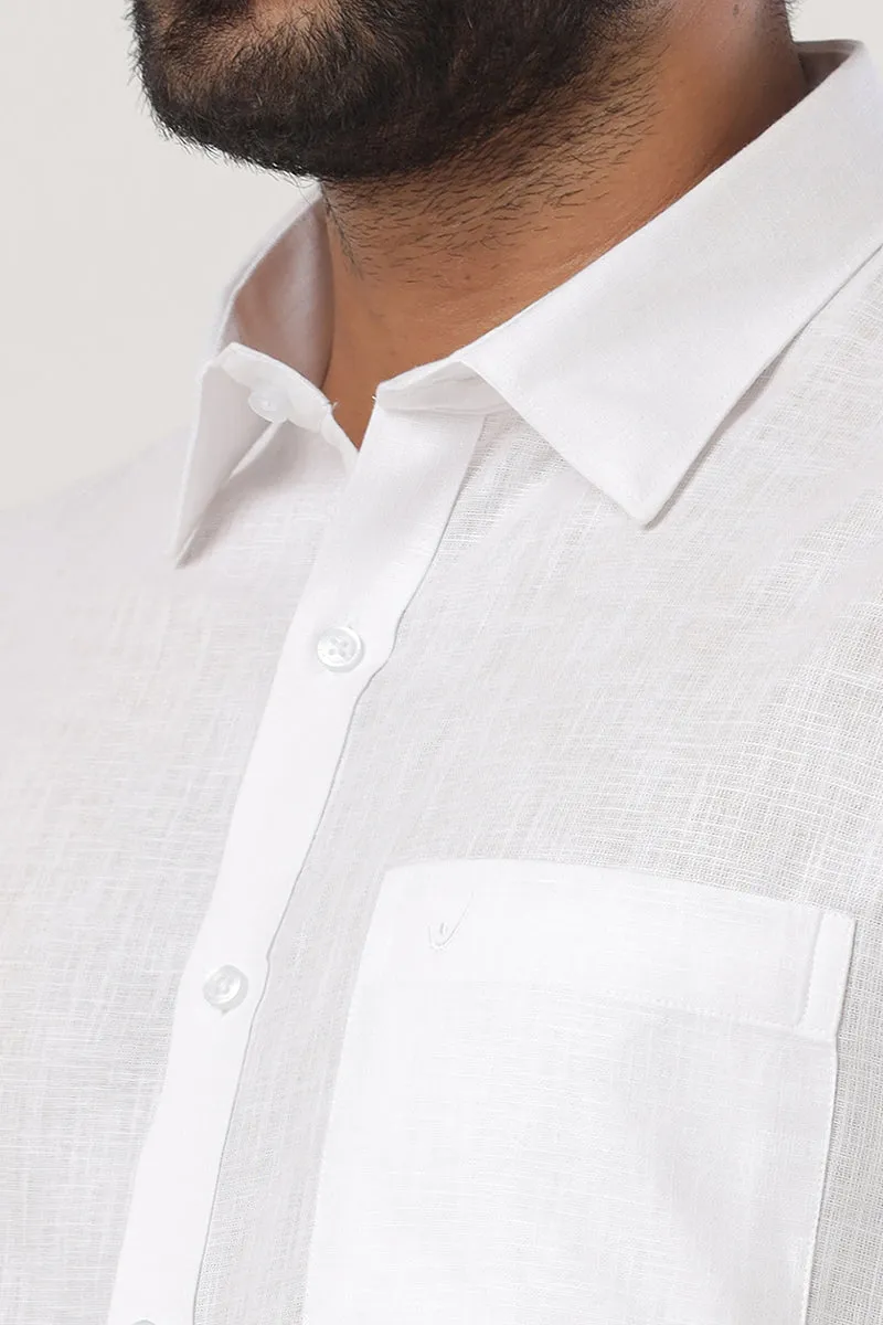 Soho - 100% Cotton Formal White Shirt For Men | Uathayam