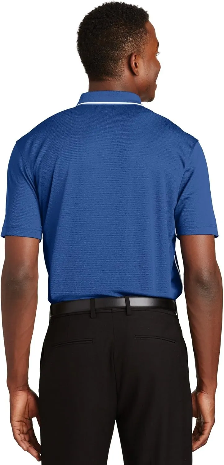 SPORT-TEK Men's Dri Mesh Polo with Tipped Collar and Piping